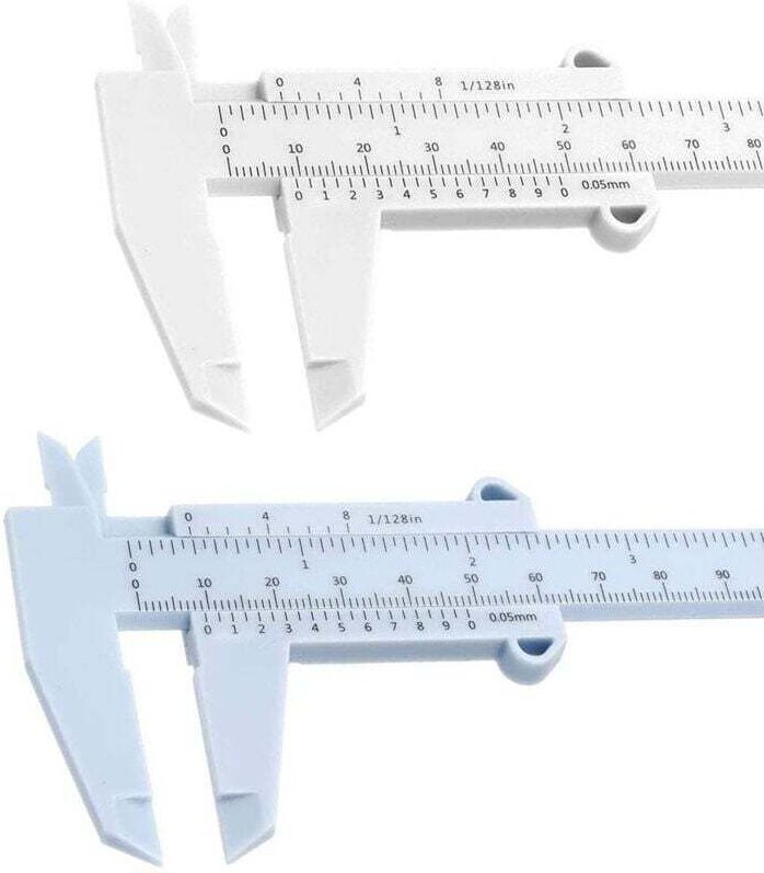 YMYNY 6 Zoll 150 mm Mini-Messschieber aus Kunststoff, Messschieber mit Doppelskala, Messschieber-Messwerkzeug, für Tisch...