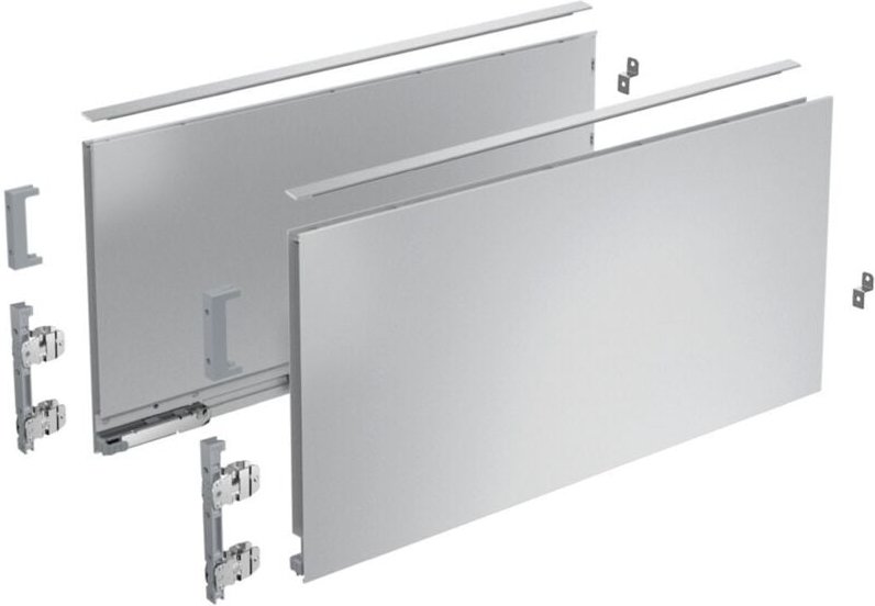 Hettich Zarge AvanTech YOU Set, Höhe 251 mm, NL 550 mm, silber, links und rechts