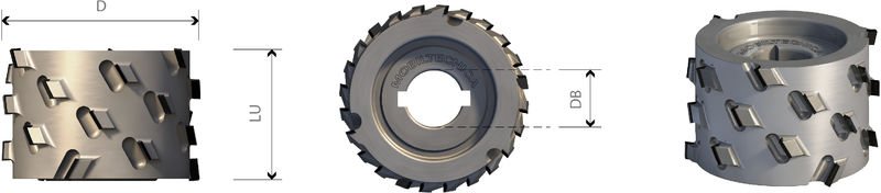 Mtecf016.3 - Kantenband-Fräsen Mit Schraube D100 Pkd H4,5 Mm Axial 30° Lärmschutzösen - Mobiltecnica .3d100 Lu35 Z3+3 Zt...