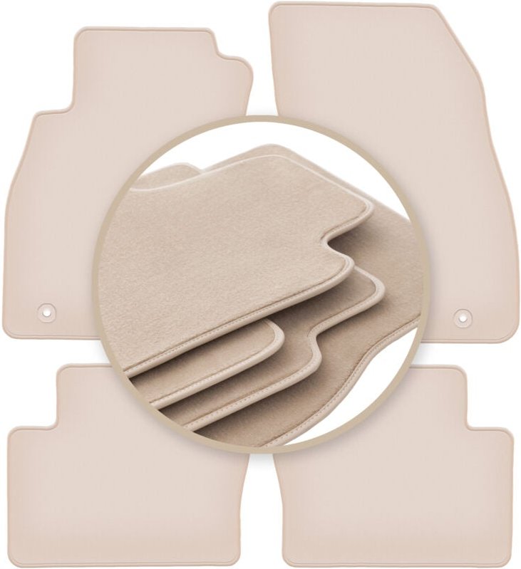 Beige PREMIUM-Matten für: Opel Insignia A Limousine, Kombi, Grand Tourer, Liftback 2008-2017