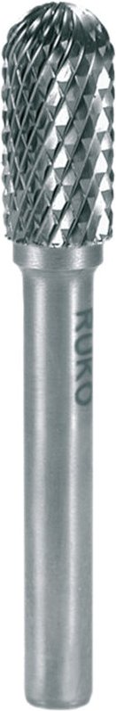 Hartmetall-Frässtift wrc ø 16 mm Kopflänge 25 mm Schaft-Ø 6 mm blank Verzahnung kvz 4 - 116024 - Ruko