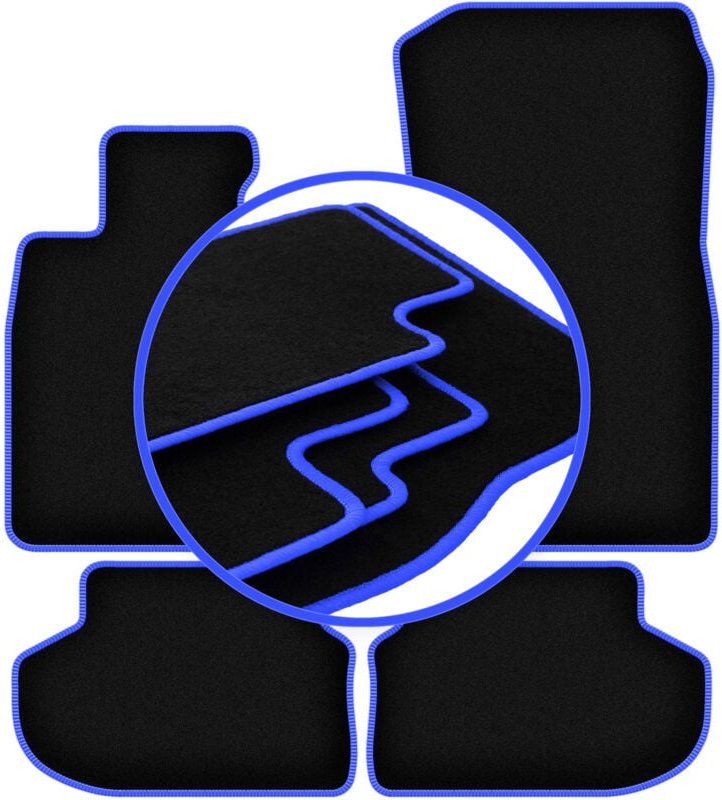 CARLUX-BLUE Auto-Fußmatten für: BMW 5 F11 FL xDrive Kombi, Touring (2013-2017)