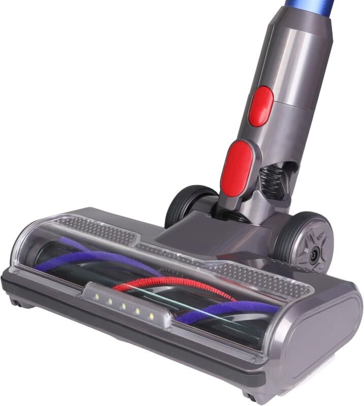 Bürste kompatibel mit Dyson V10 V8 V7 V11 V15 Staubsaugerzubehör, Vakuumkopf mit 5 Lampen für Hartboden und Teppich