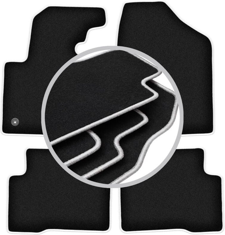 CARLUX-SILVER Autofußmatten für: Hyundai SantaFe III SUV (2012-)