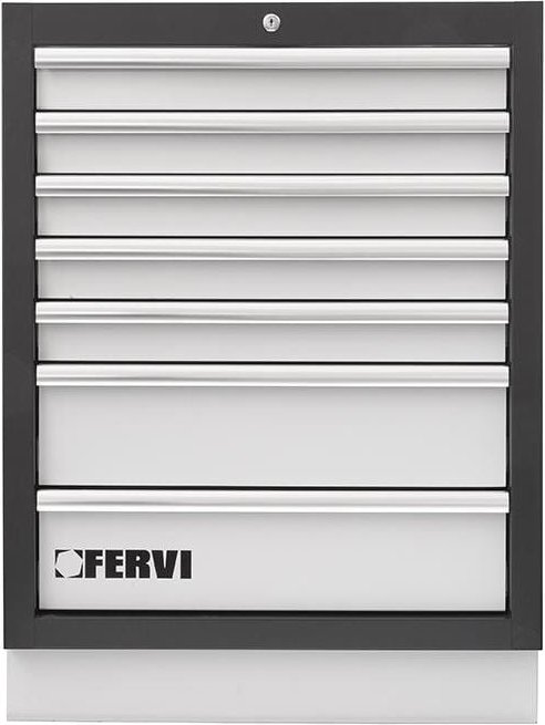 Fervi - Kommode mit 7 Schubladen 660x455x910 mm fur die Werkstatt a007/17