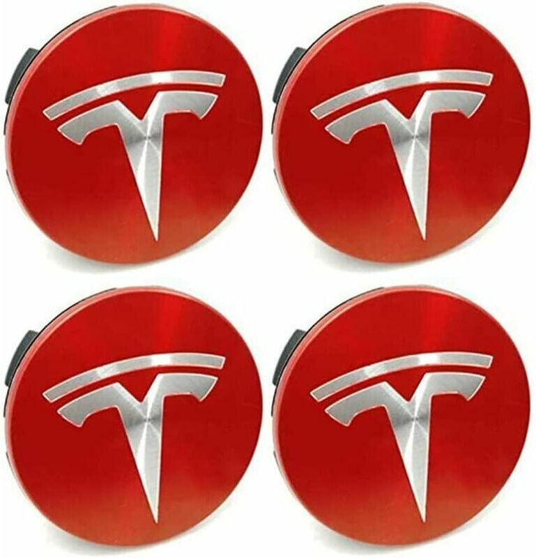 Radnabenkappen für Tesla Model 3, Model S, Model X, Radnabenkappen-Kits, 4 Radnabenkappen mit Tesla-Logo