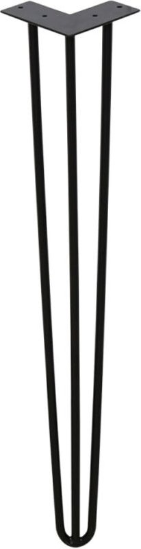 4 Stück tischbeine metall 3-Stange Bein, 35 cm Tischkufen Haarnadel Tischbein 12 mm, Hairpin Legs aus Stahl,schwarz - Sw...
