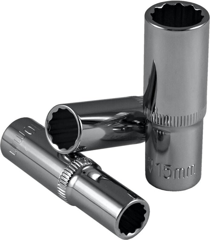 12-kantige Stecknuss von 65mm. lang 3/8" von 14mm. Chrom JBM14530