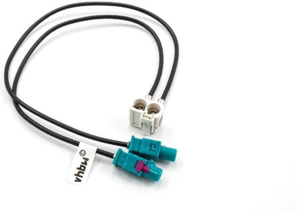 vhbw Antenne Doppel-Fakra (B) Adapter kompatibel mit Audi / VW RNS 510, RNS-E Autoradio, Auto - Adapter-Kabel, 20 cm