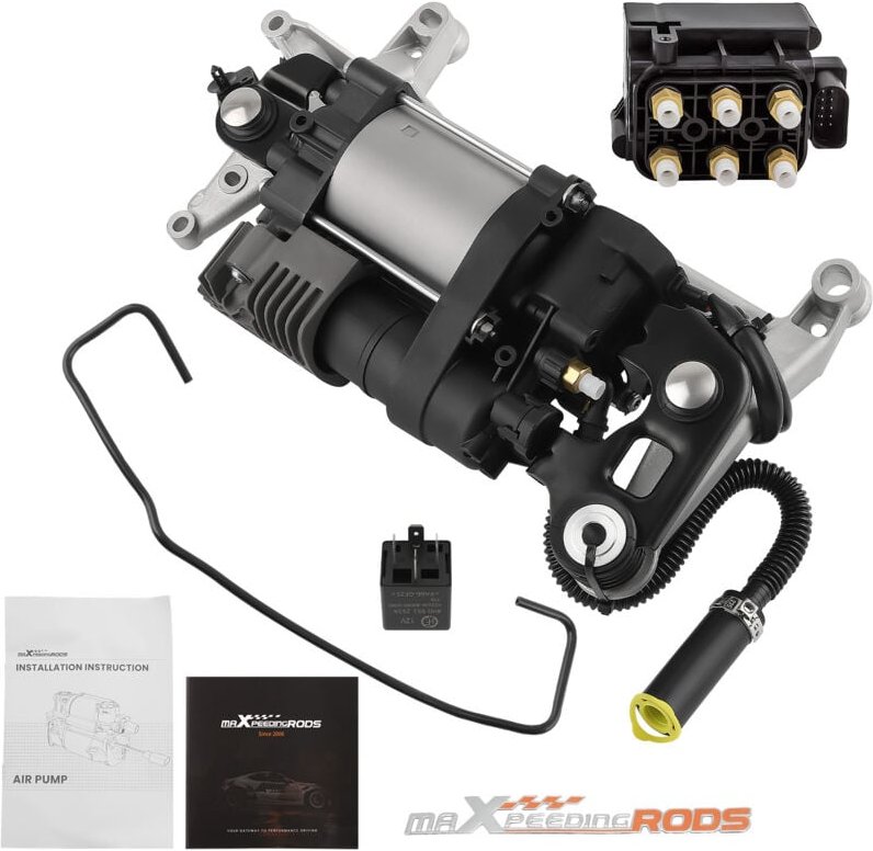 Kompressor mit Halterung + Ventilblock for VW Touareg 7P5, 7P6 7P0616006A