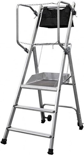 Matisère - Profi Stehleiter 3 Stufen - Maximale Arbeitshöhe 2.70m - 18-133