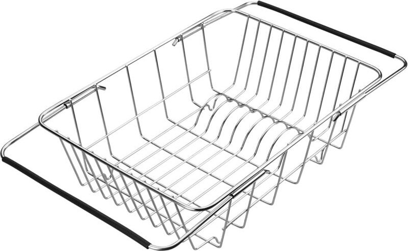 Ersandy - Abtropfgestell aus Edelstahl für Teller, erweiterbarer Wäscheständerkorb für Obst, Gemüse, Töpfe, Teller und K...