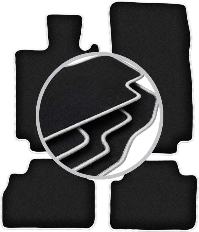 CARLUX-SILVER Autofußmatten für: Mercedes S W220 Limousine kurz (1998-2005)