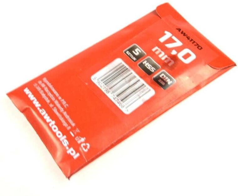 AWTOOLS METALLBOHRER WEISS GEDREHT 17,0mm/5Stk.