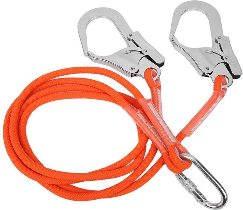 Ineasicer Sicherheits-Lanyard, Sicherheits-Klettergurt, Absturzsicherungsgurt, Höhenarbeitsschutzgurt mit Stahlhaken (1,...