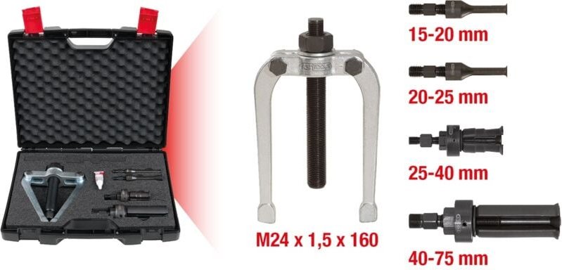 Ks Tools Präzisions-Innen-Auszieher-Satz ø 15-75 mm, 5-tlg.