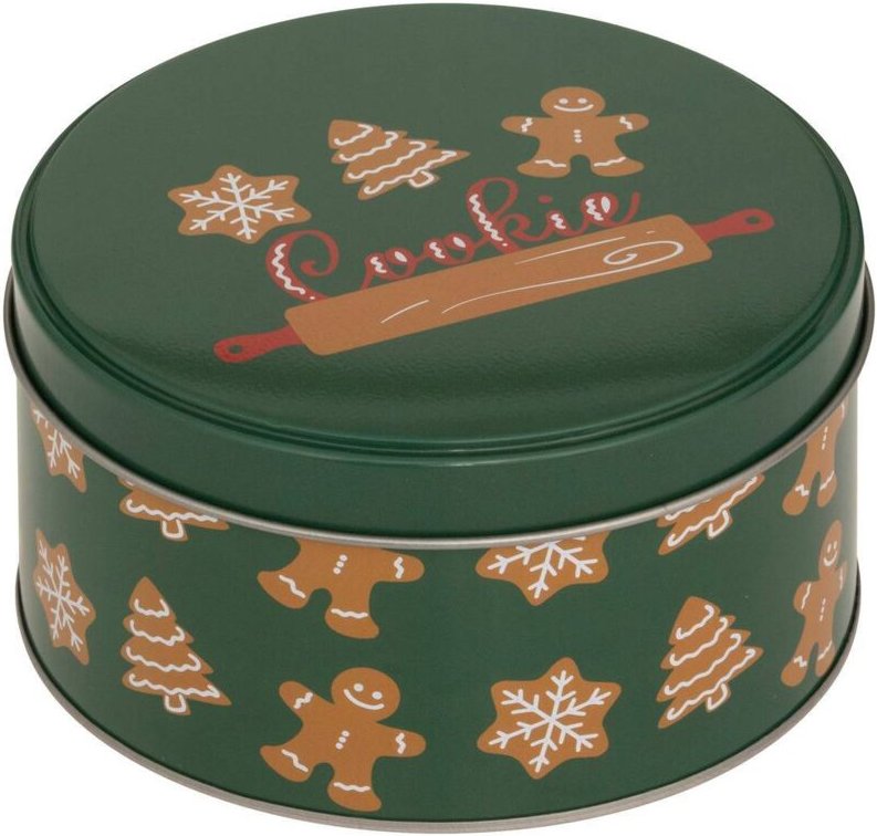 Vorratsdose weihnachten 2,4l rund aus metall - 5five