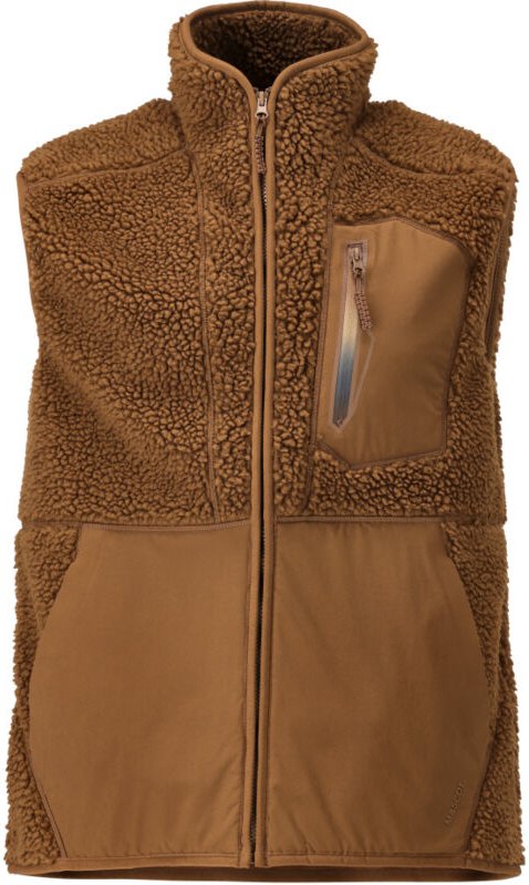 Faserpelz Thermo-Weste mit Reißverschluss Gr. l, Nussbraun - Mascot