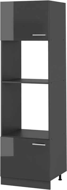 Vicco - Mikrowellenumbauschrank R-Line, Anthrazit Hochglanz, 60 cm