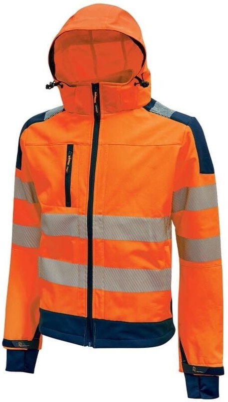 Hochsichtbare Softshell-Arbeitsjacke MIKY - Neonorange L
