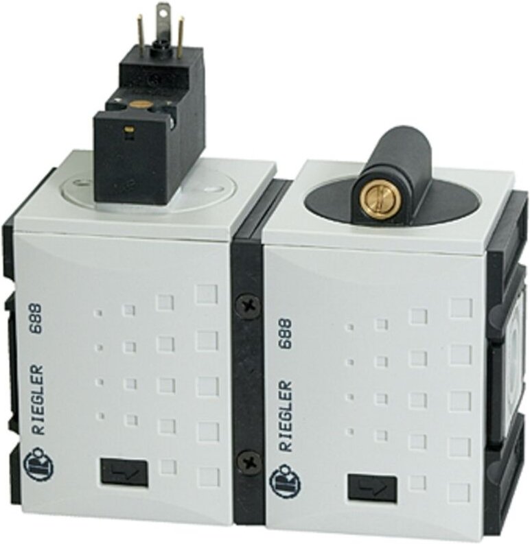 Befülleinheit »futura«, elektr. betätigt, 24 v dc, bg 2, g 1/2 - Riegler