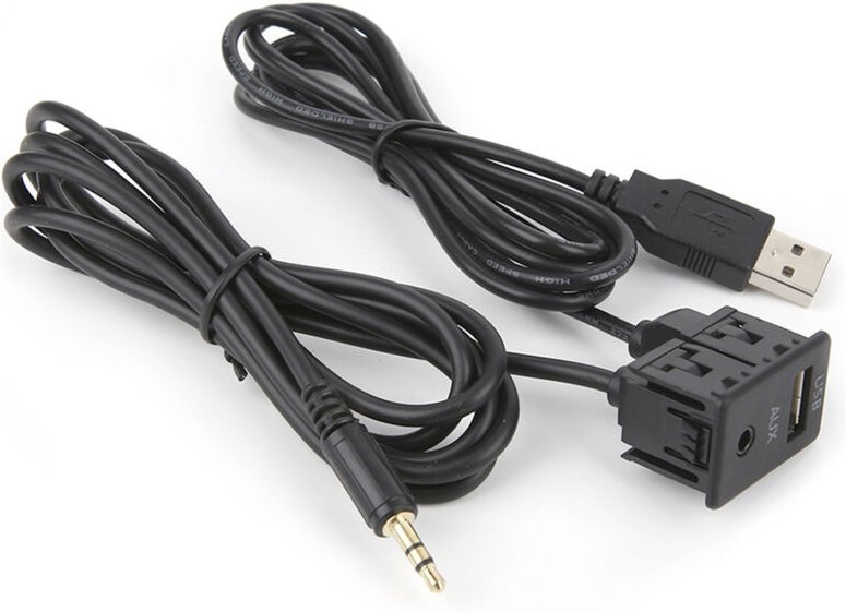 3,5-mm-AUX-Verlängerungskabel-Adapter, Unterputz-USB-Anschluss, Kopfhöreranschluss, Panel-Montage für Auto, Boot - Jeffe...