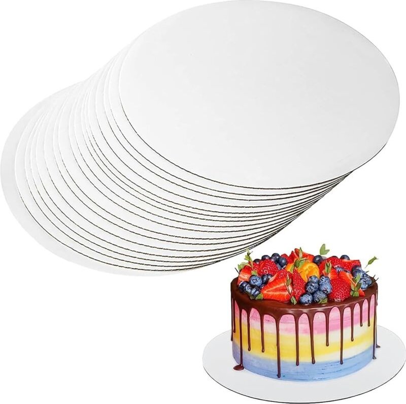 Bluedeer - 20 Stück Tortenunterlage Rund 30cm, Cake Board Weiß, Premium Tortenplatte Pappe für Kuchen und Torten