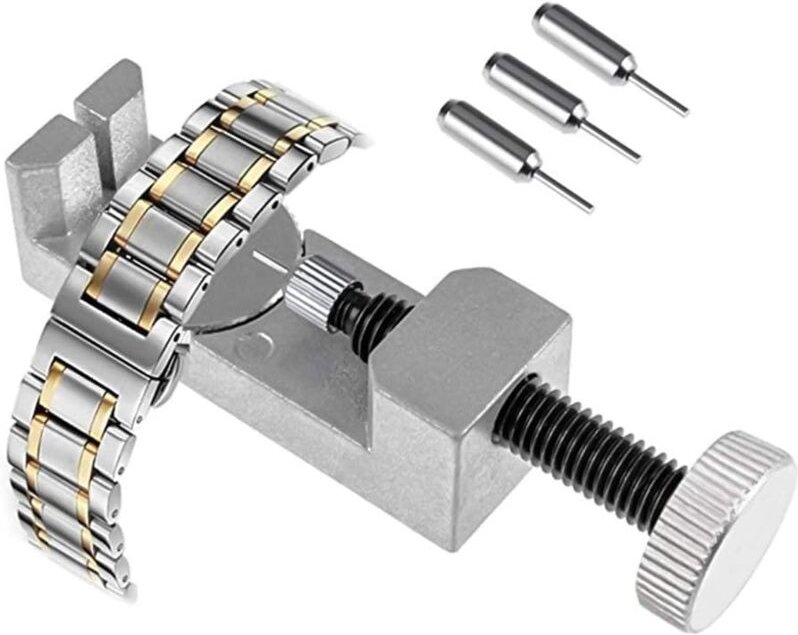 Ersandy - Verstellbares Uhrenstift-Jagdwerkzeug, Uhrenarmband-Werkzeug, Uhrmacher-Link-Reparatur-Set, Stiftentferner mit...