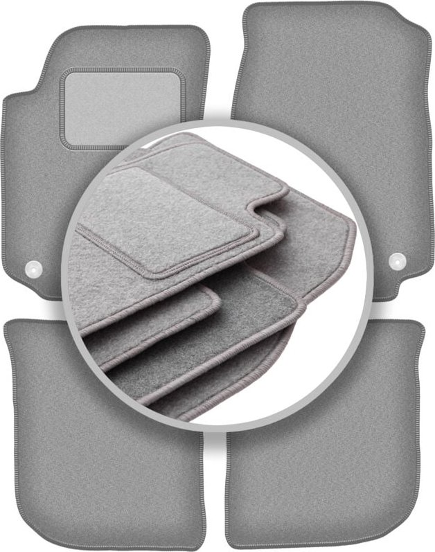 Graue Autofußmatten für: Audi A6 C4 Limousine, Kombi, Avant (1994-1997)