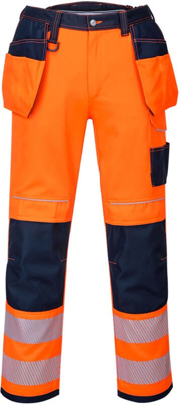 Hose HV PW3 mit schwebenden Taschen Orange/Marine S - FR(40) - UK(32)
