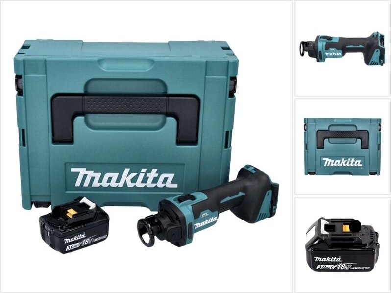 Dco 181 F1J Akku Rotationsschneider 18 v 32000 U/min Brushless + 1x Akku 3.0 Ah + Makpac - ohne Ladegerät - Makita