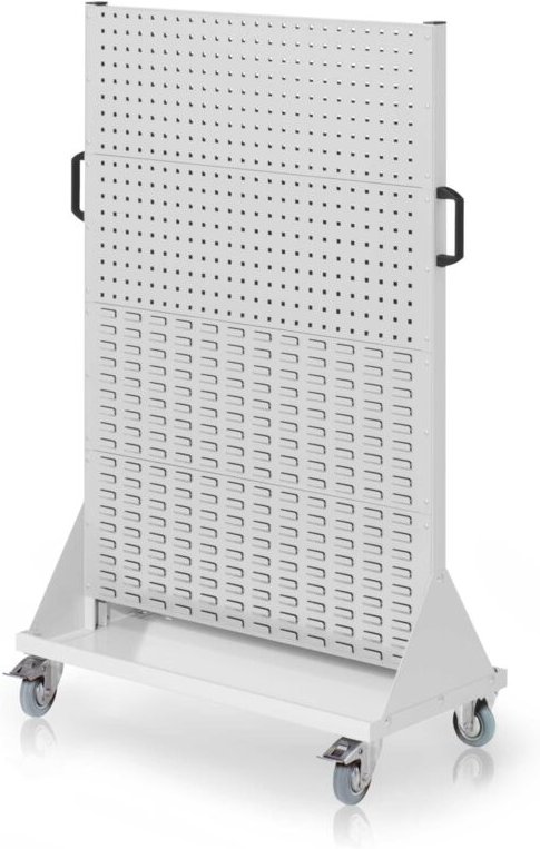 Kappes RasterMobil® mobiler Arbeitsplatzschrank Größe 4 1580x1000x500mm 4x Lochplatte 4x Schiltzplatte lichtgrau