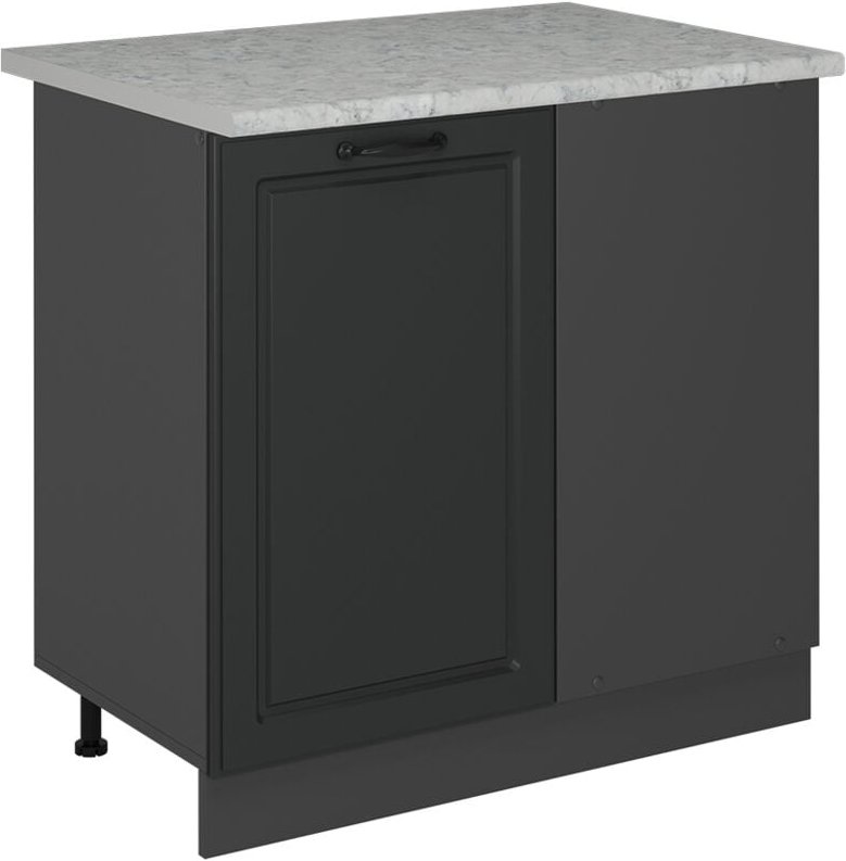 Vicco - Eckunterschrank R-Line, Anthrazit Landhaus, 86 cm ap Marmor
