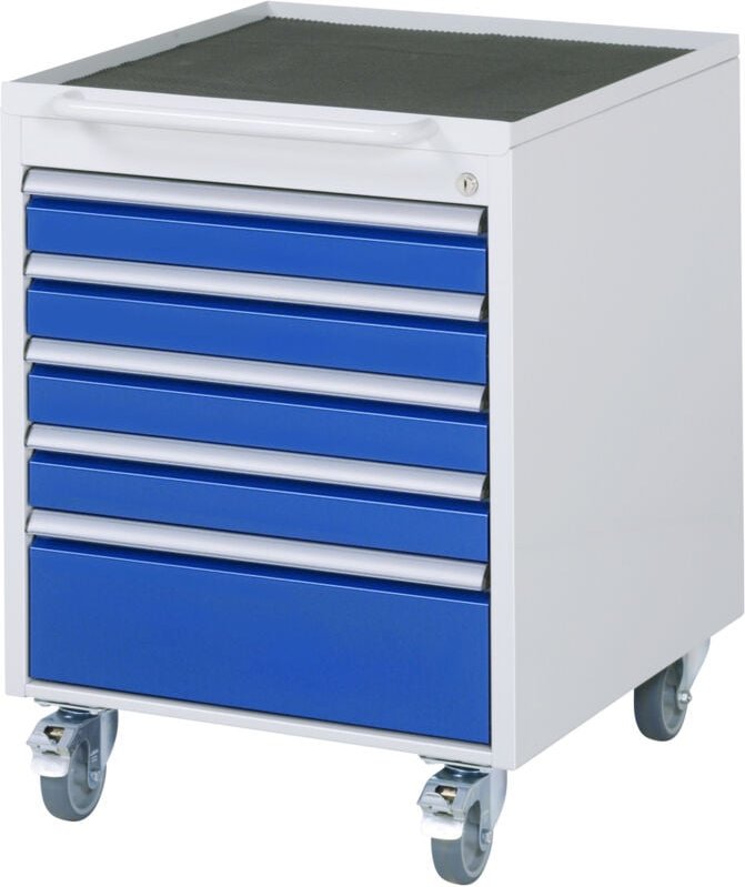 Thumbnail - Roll-Container mit 5 Schubladen-L 4x90, 1x180mm - RAU