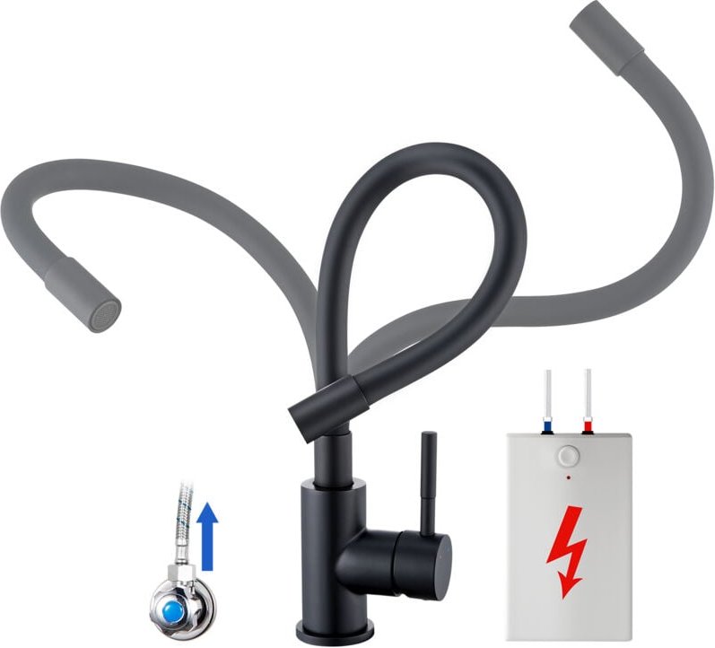 Niederdruck flexible Küchenarmatur 360° Drehbar Küchenmischbatterien Einhandmischer flexibler Wasserhahn für die Küche, ...