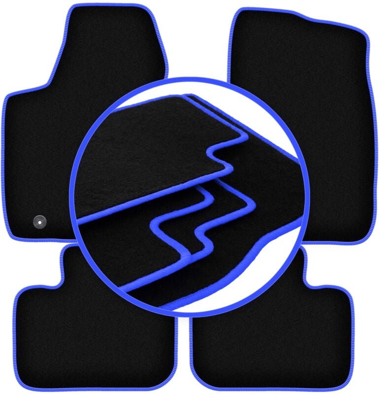 CARLUX-BLUE Auto-Fußmatten für: Dodge Charger LD Coupé (2011-2020)