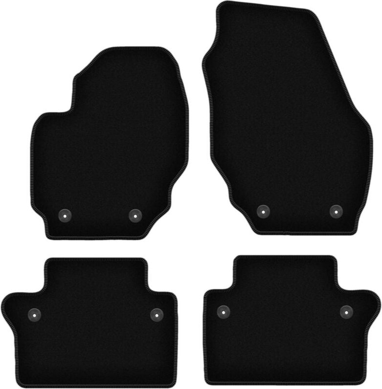 BASIC schwarze Veloursmatten für: Volvo S80 II Limousine (2006-2016)
