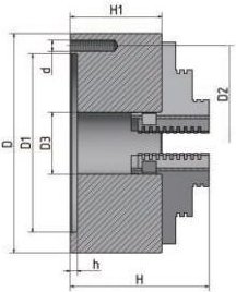 3-Backen Kettenblatt, 125mm, Quantum optimale 3442712