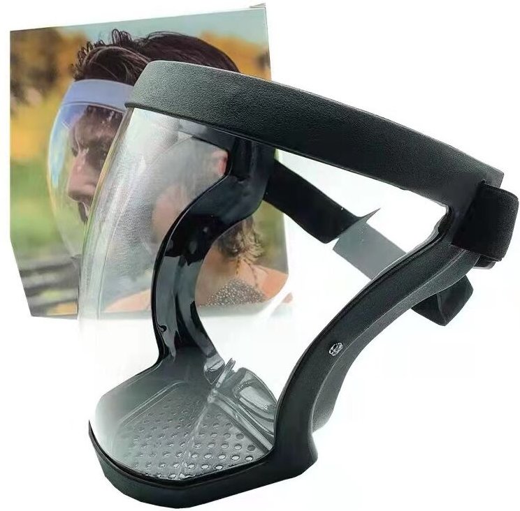 1 x superschützender Gesichtsschutz, Antibeschlagmaske, durchsichtiger Gesichtsschutz für Erwachsene, Gesichtsschutz aus...