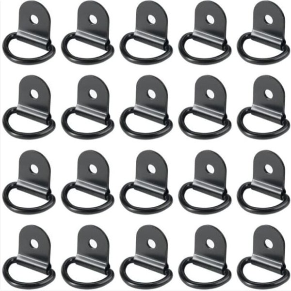 20 Stück Zurrringe, Zurrringe, Edelstahl-Zurrring, Anhängerringbefestigung, runder Zurrring für faltbar mit Ladungssiche...