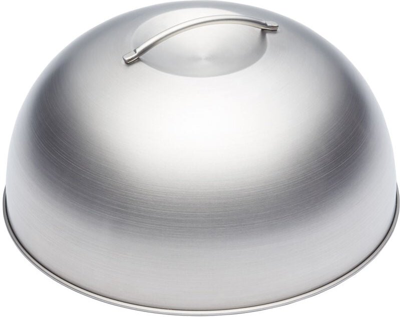 KitchenCraft MasterClass Hamburger Deckel und Schmelzhaube, Edelstahl, Silber, 22,5 x 12 x 16 cm