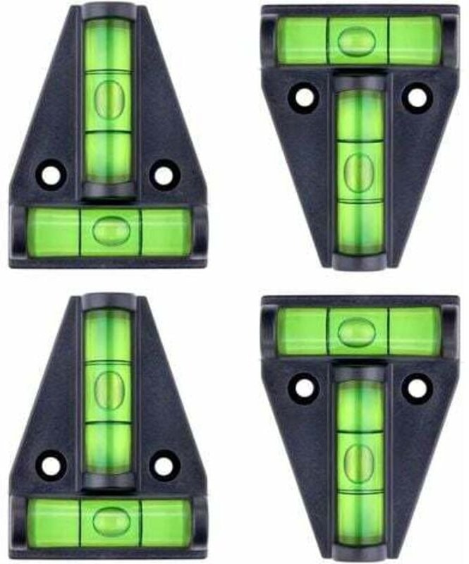 Lablanc - Wasserwaage, kleine T-förmige magnetische Wasserwaage mit 2 Nivellierblasen, 4er-Set, Wohnmobil-Zubehör, Stabi...