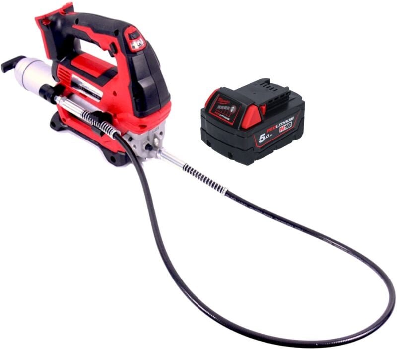 Milwaukee M18 GG-501 Akku Fettpresse 18 V 690 bar + 1x Akku 5,0 Ah - ohne Ladegerät
