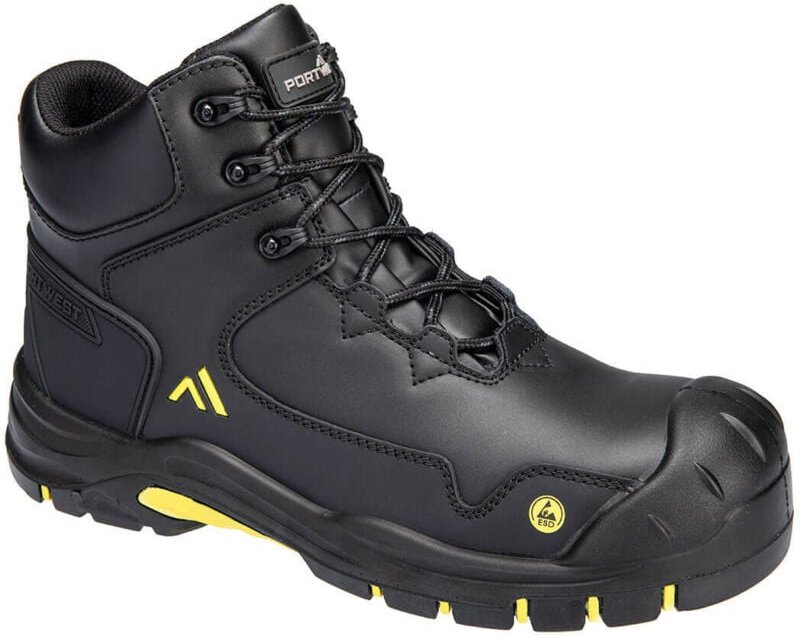 Hocharbeitsstiefel Apex S3S ESD HRO SR SC FO Schwarz/Gelb 40