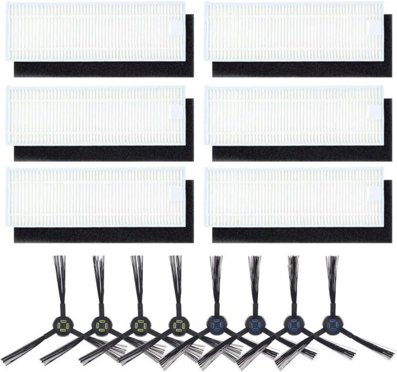 6x HEPA-FILTER FÜR SILVERCREST SSR1 SSRA1 A9S A9 A7 STAUBSAUGER + 8x BÜRSTE