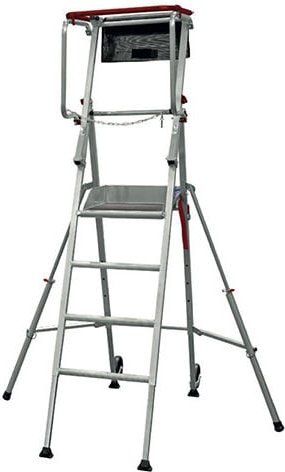 Mobile Podestleiter 4 Stufen - Maximale Arbeitshöhe 3.15m - 18.406