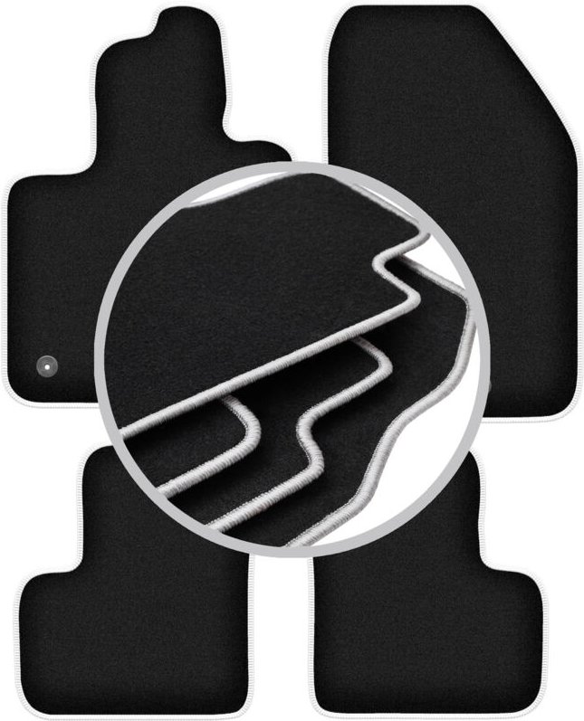 CARLUX-SILVER Autofußmatten für: Fiat 500X Crossover (2014-2018)