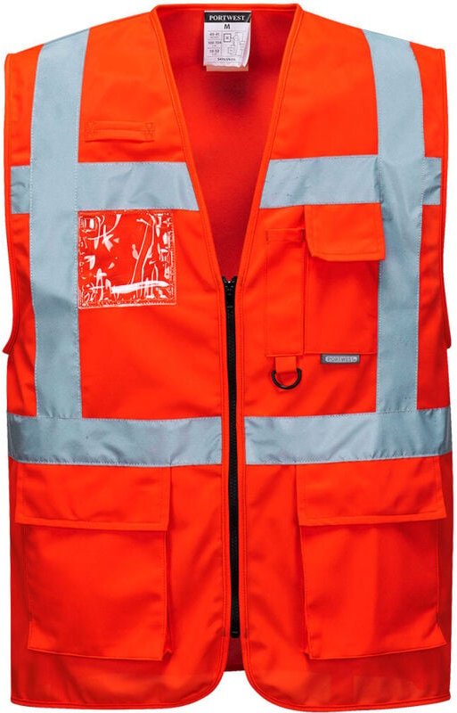 Hochsichtbarer Executive-Westen - Berlin Rot 3XL