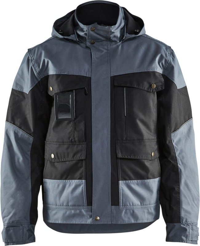 Thumbnail - Arbeitsjacke Winter 4886 - Schwarz/Hellgrau XXL