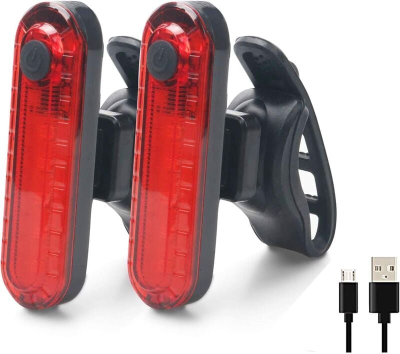 Thumbnail - Ersandy - Fahrradrücklichter – 2 Stück Fahrradrücklichter, usb wiederaufladbare wasserdichte COB-LED-Fahrradrücklichter,...